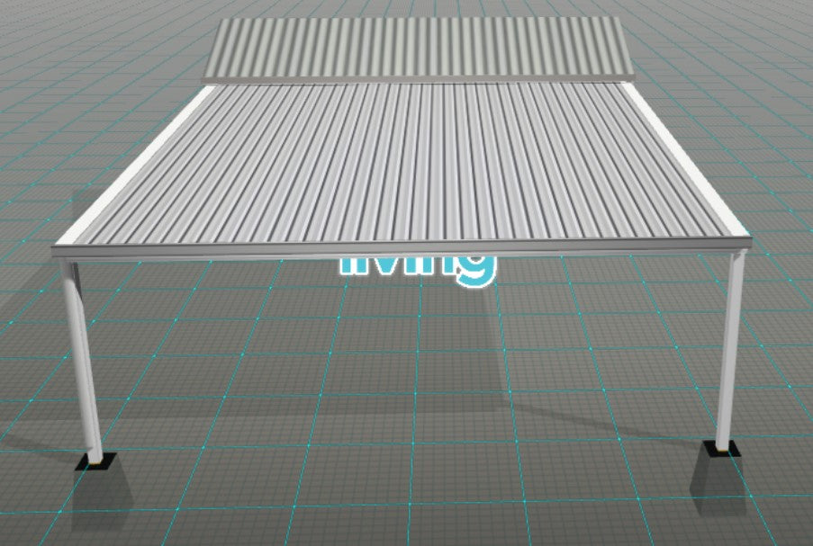 Attached Flat Roof Skillion Carports diagram