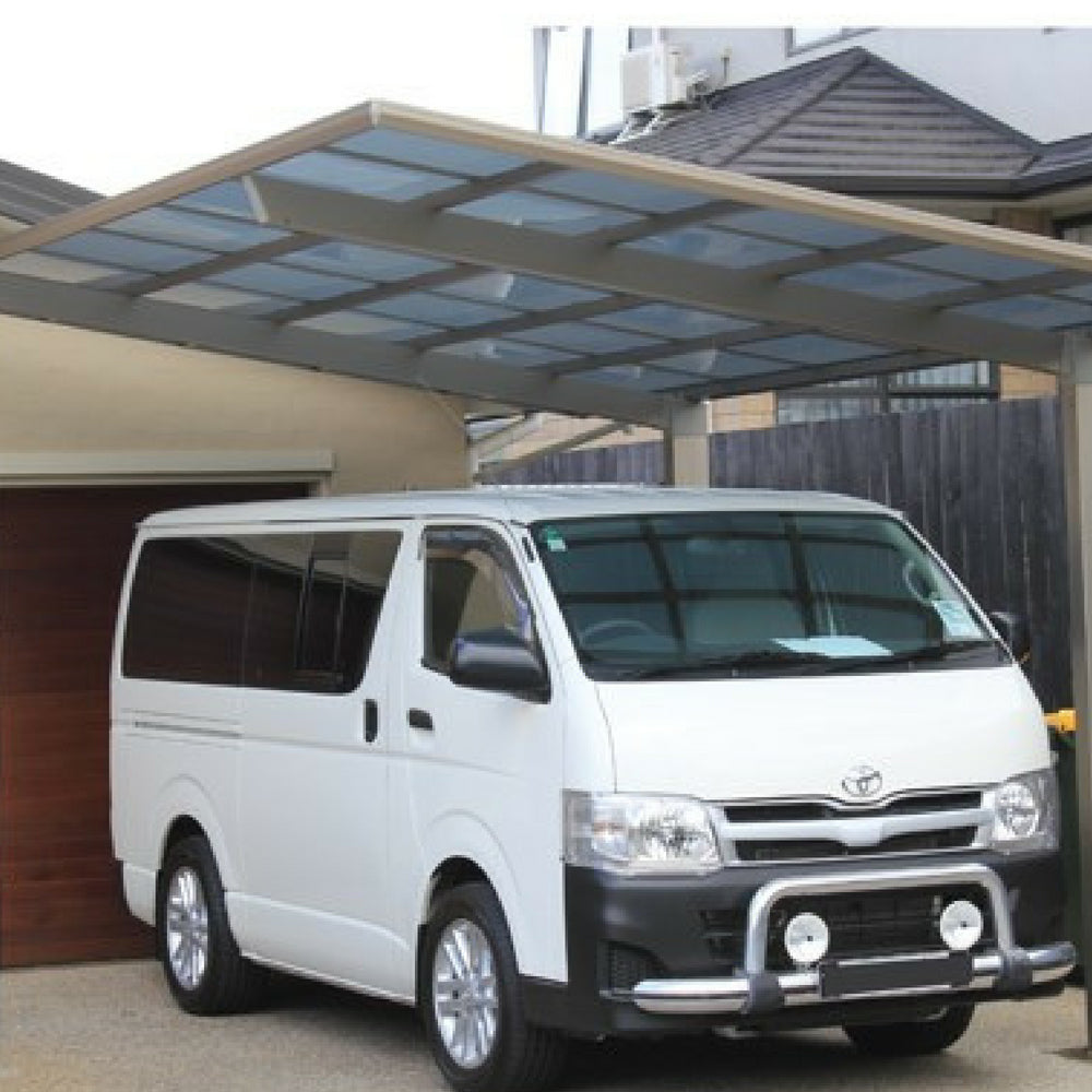 Cantilever Style Carport single flat roof by Cantaport Car Covers and Shelter