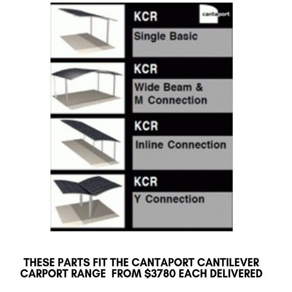 Canilever carport or patio awning connection kits by Cantaport - Car Covers and Shelter