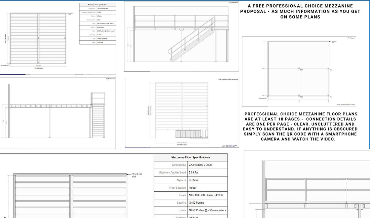 mezzanine floor plans - Professional Choice - Car Covers and Shelter