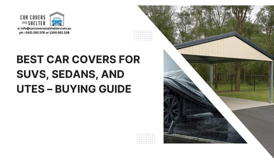 Best Car Covers for SUVs, Sedans, and Utes – Buying Guide, photo of car cover and a carport