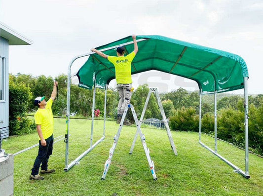 Shading Your Car with Carports, A Complete Guide, installing a shade tent