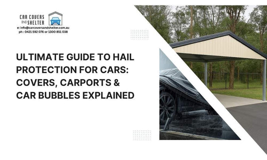 Ultimate Guide to Hail Protection for Cars: Covers, Carports & Car Bubbles Explained, photo of a carport and a hail protection cover