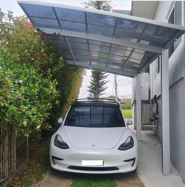 Kit carports and carport kit prices- photo of white Cantaport