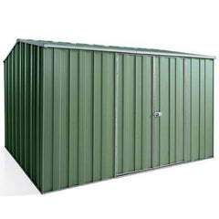 five different garden sheds