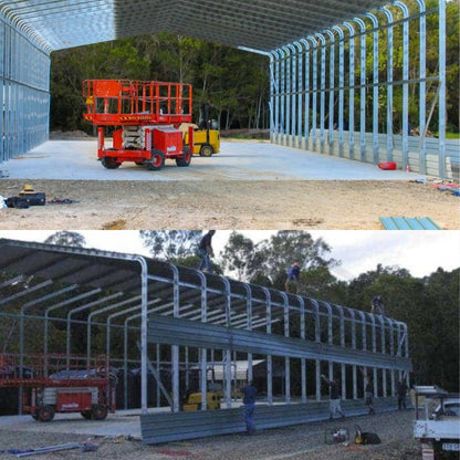 installation of Industrial Shade shed