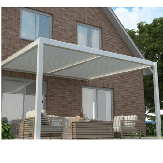Pergola Kits Wall Mounted (attached) Manuel white
