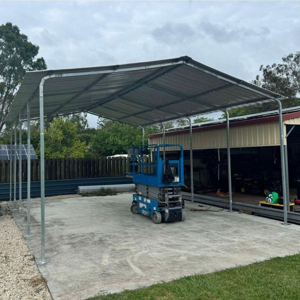 Portable Double Carport Hi Wind