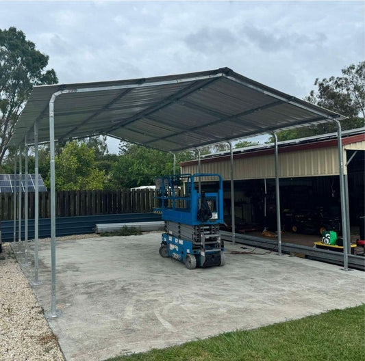 Portable Double Carport Hi Wind