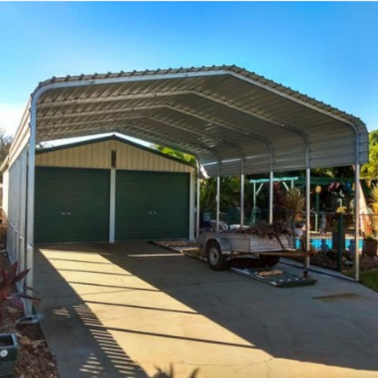 Portable shade shed double