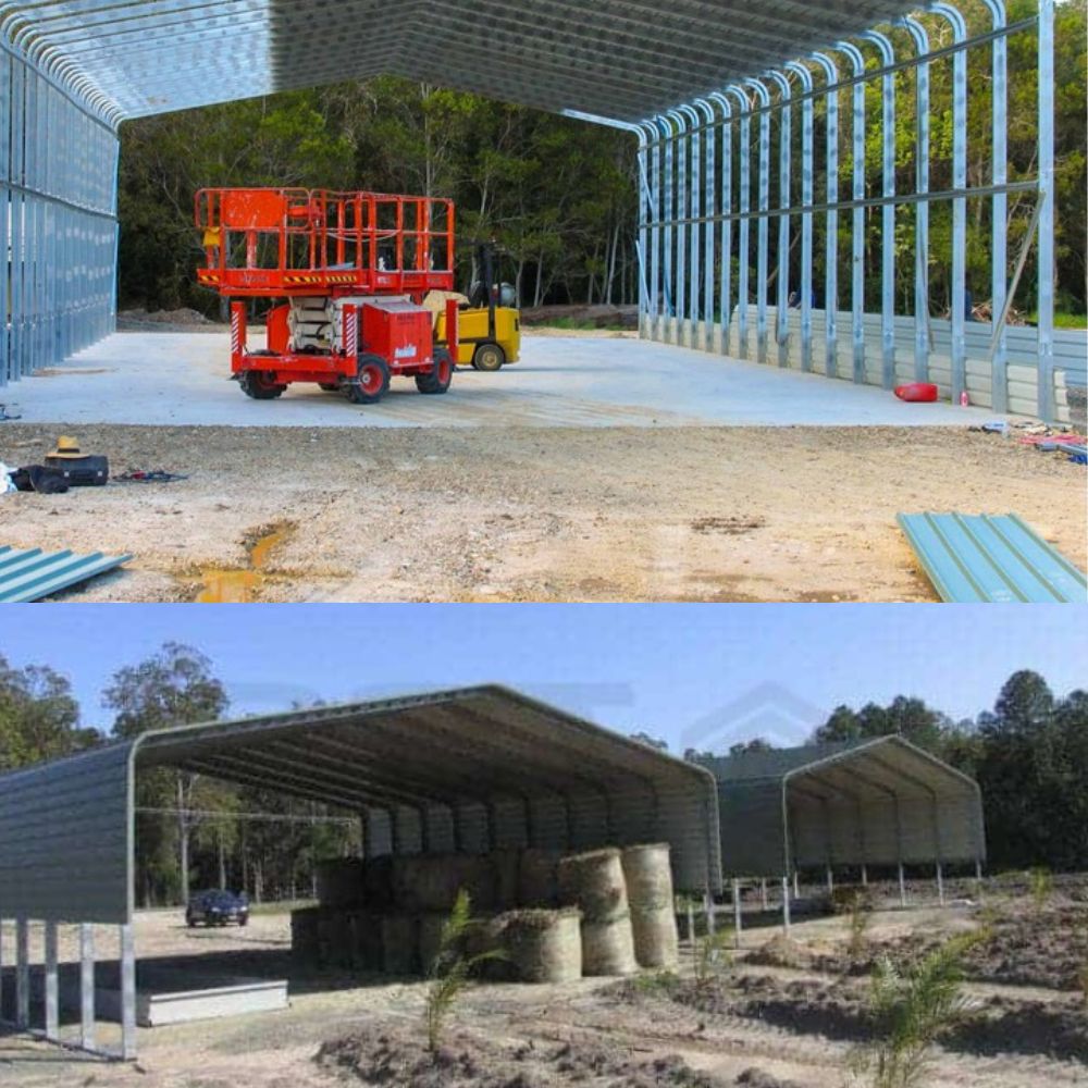  Industrial Shade sheds side by side