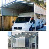 showing two transportable Carports -  