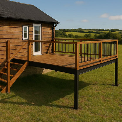 Steel Decking  kit on a rural home