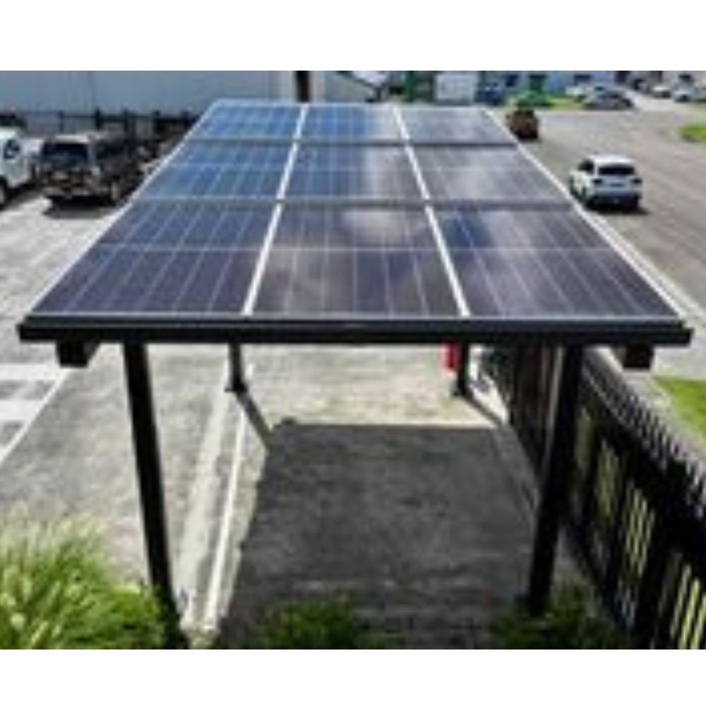single solar carport from top