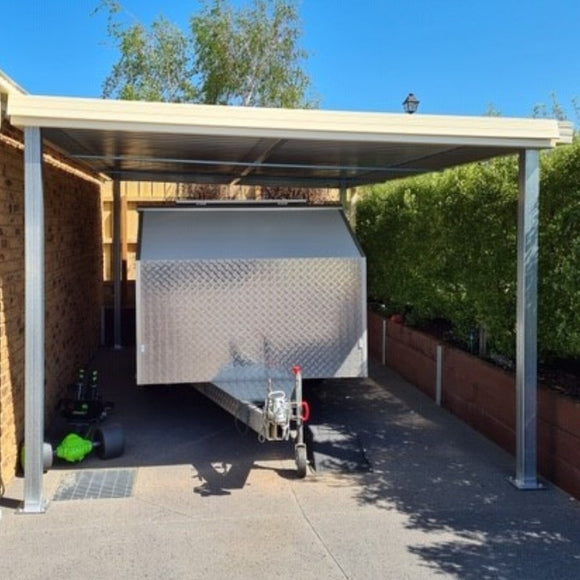 Professional Choice Skillion Carport Render - Car Covers and Shelter