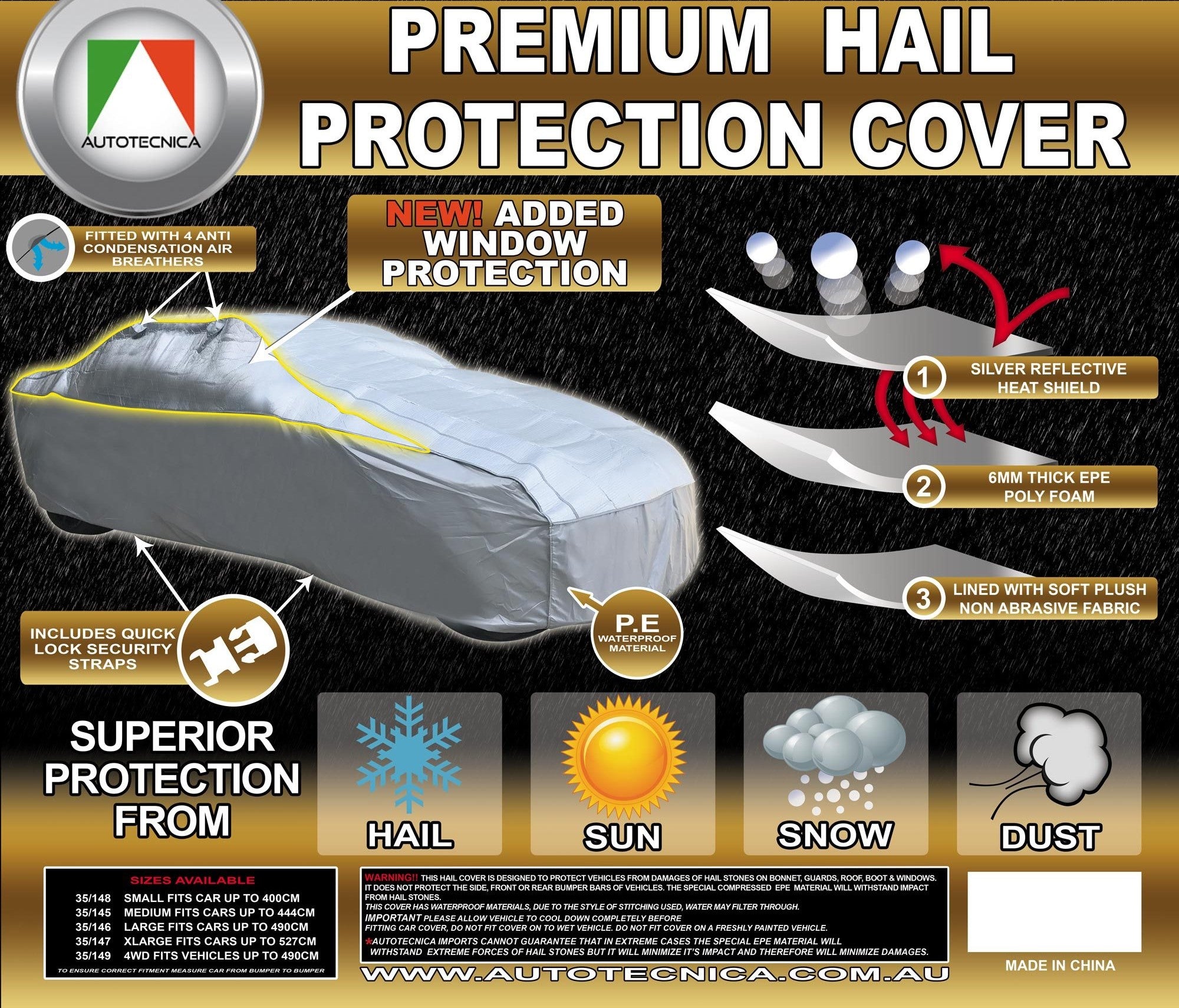 Beautiful view of Car Hail Shield