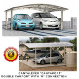 Cantilever double carport by Cantaport Car Covers and Shelters