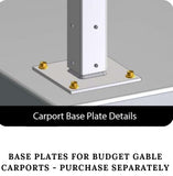 Carport slab attachment kit for budget gable only Car Covers and Shelter