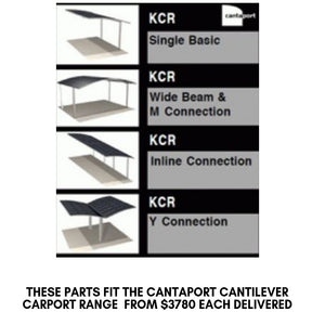 Canilever carport or patio awning connection kits by Cantaport - Car Covers and Shelter