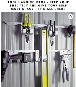 Shed tool hanging rack - Car Covers and Shelter
